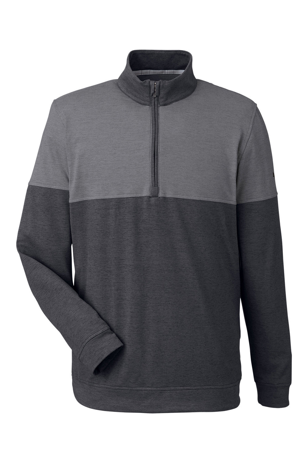 Puma 595803 Mens Cloudspun Warm Up 1/4 Zip Sweatshirt Black/Quiet Shade Grey Flat Front