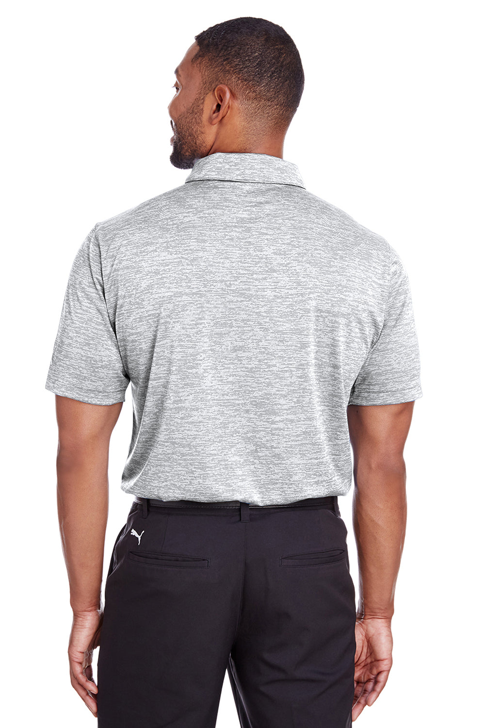 Puma 596801 Mens Icon Performance Moisture Wicking Short Sleeve Polo Shirt White Back