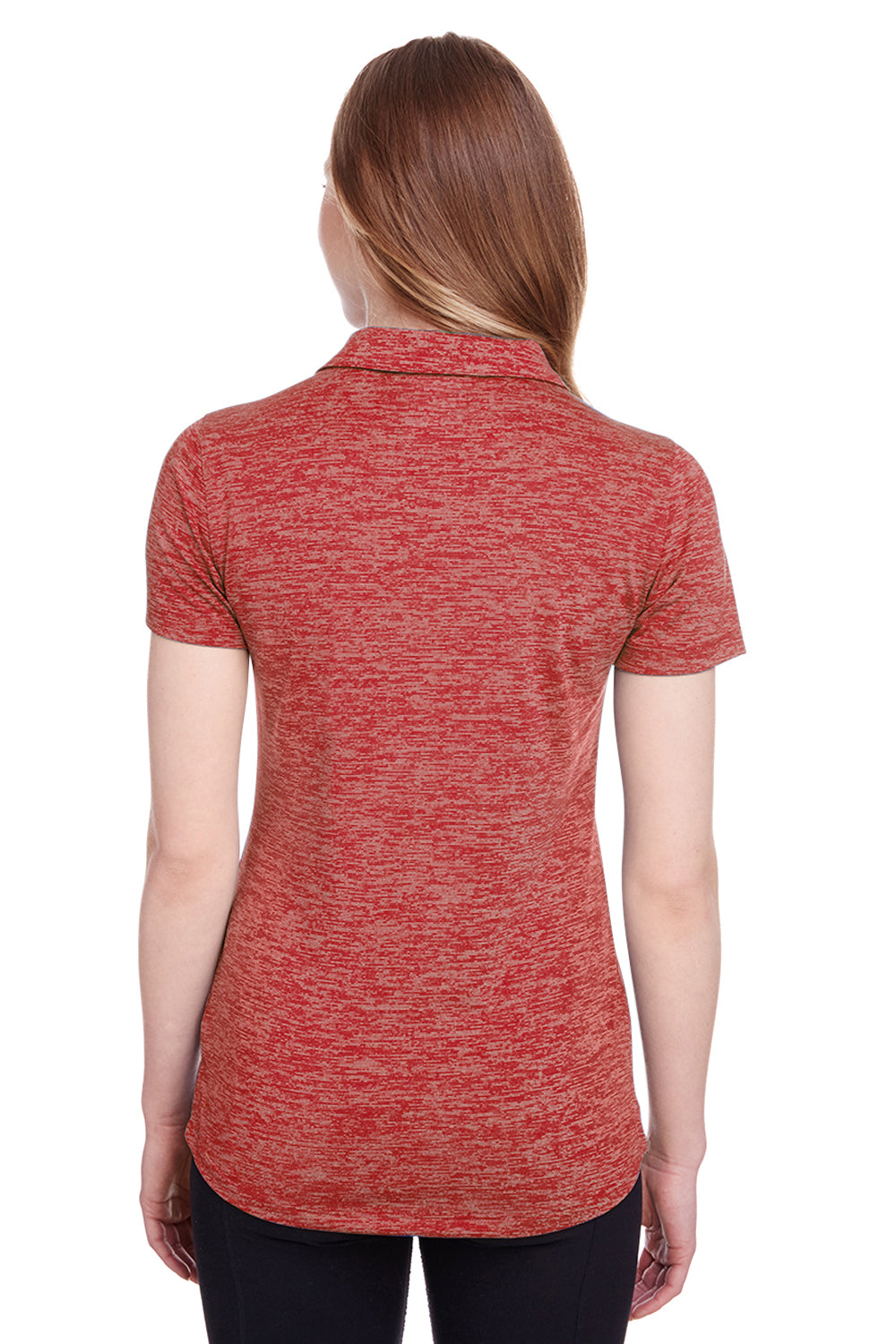 Puma 596802 Womens Icon Performance Moisture Wicking Short Sleeve Polo Shirt Red Back