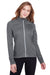 Puma 596803 Womens Icon Performance Moisture Wicking Full Zip Sweatshirt Grey Front