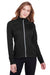 Puma 596803 Womens Icon Performance Moisture Wicking Full Zip Sweatshirt Black Front