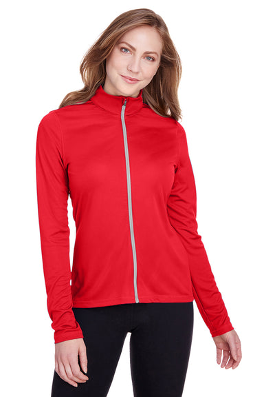 Puma 596803 Womens Icon Performance Moisture Wicking Full Zip Sweatshirt Red Front