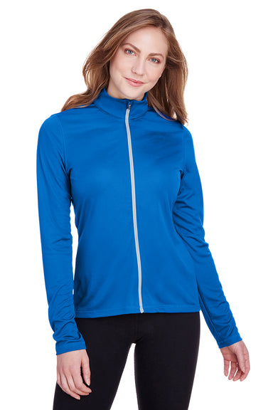Puma 596803 Womens Icon Performance Moisture Wicking Full Zip Sweatshirt Royal Blue Front