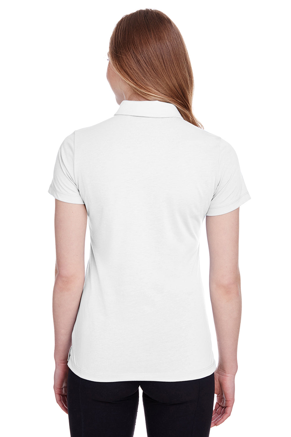 Puma 596921 Womens Fusion Performance Moisture Wicking Short Sleeve Polo Shirt White Back