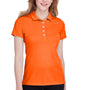 Puma Womens Fusion Performance Moisture Wicking Short Sleeve Polo Shirt - Vibrant Orange