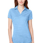 Puma Womens Cloudspun Free Moisture Wicking Short Sleeve Polo Shirt - Heather Placid Blue - NEW