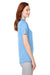 Puma 597695 Womens Cloudspun Free Short Sleeve Polo Shirt Heather Placid Blue Side