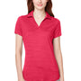 Puma Womens Cloudspun Free Moisture Wicking Short Sleeve Polo Shirt - Heather Teaberry Red