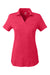 Puma 597695 Womens Cloudspun Free Short Sleeve Polo Shirt Heather Teaberry Red Flat Front
