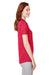 Puma 597695 Womens Cloudspun Free Short Sleeve Polo Shirt Heather Teaberry Red Side