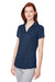 Puma 597695 Womens Cloudspun Free Short Sleeve Polo Shirt Heather Navy Blue 3Q