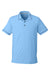 Puma 599117 Mens Cloudspun Monarch Short Sleeve Polo Shirt Heather Placid Blue/Navy Blue Flat Front