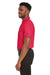 Puma 599117 Mens Cloudspun Monarch Short Sleeve Polo Shirt Heather Teaberry Red/Navy Blue Side