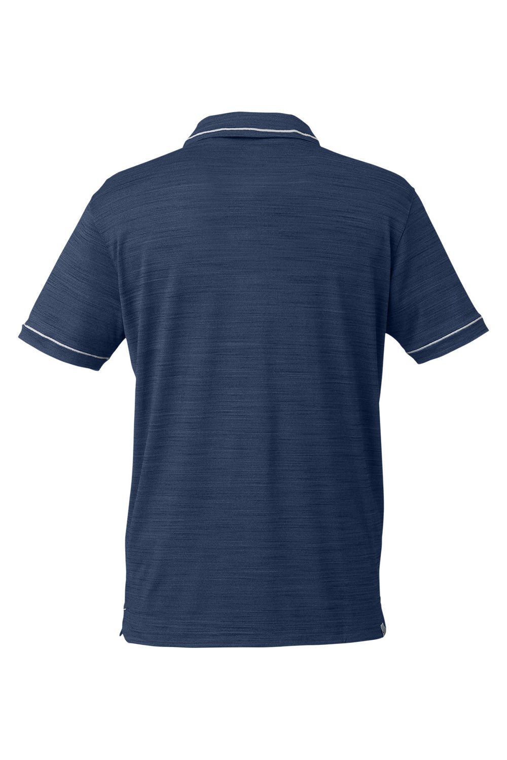 Puma 599117 Mens Cloudspun Monarch Short Sleeve Polo Shirt Heather Navy Blue/High Rise Grey Flat Back