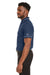 Puma 599117 Mens Cloudspun Monarch Short Sleeve Polo Shirt Heather Navy Blue/High Rise Grey Side