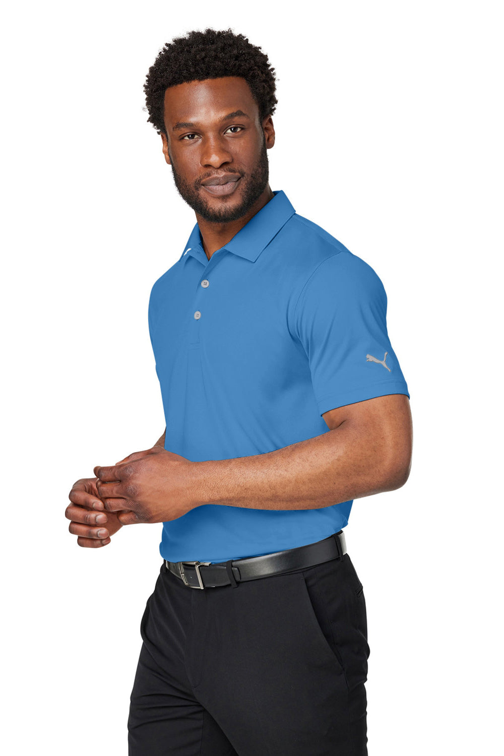 Puma 599120 Mens Gamer Short Sleeve Polo Shirt Bright Cobalt Blue 3Q