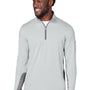 Puma Mens Gamer Moisture Wicking 1/4 Zip Sweatshirt - High Rise Grey