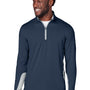 Puma Mens Gamer Moisture Wicking 1/4 Zip Sweatshirt - Navy Blue