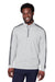 Puma 599129 Mens Cloudspun 1/4 Zip Sweatshirt Heather High Rise Grey/Quiet Shade Grey Front