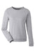 Puma 599267 Womens Cloudspun Crewneck Sweatshirt Heather Light Grey Flat Front