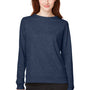Puma Womens Cloudspun Moisture Wicking Crewneck Sweatshirt - Heather Navy Blue