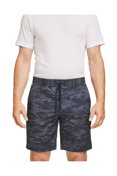 Puma 599271 Mens EGW Walker Shorts w/ Pockets Navy Blue Camo Front