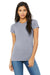 Bella + Canvas 6004 Womens The Favorite Short Sleeve Crewneck T-Shirt Heather Blue Front