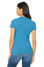 Bella + Canvas 6004 Womens The Favorite Short Sleeve Crewneck T-Shirt Aqua Blue Back