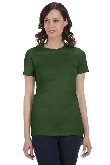 Bella + Canvas 6004 Womens The Favorite Short Sleeve Crewneck T-Shirt Olive Green Front