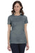 Bella + Canvas 6004 Womens The Favorite Short Sleeve Crewneck T-Shirt Heather Slate Grey Front