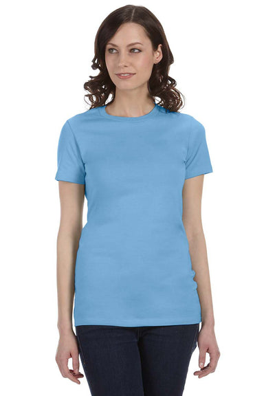 Bella + Canvas 6004 Womens The Favorite Short Sleeve Crewneck T-Shirt Ocean Blue Front