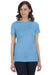 Bella + Canvas 6004 Womens The Favorite Short Sleeve Crewneck T-Shirt Ocean Blue Front
