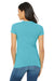 Bella + Canvas 6004 Womens The Favorite Short Sleeve Crewneck T-Shirt Turquoise Blue Back