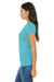 Bella + Canvas 6004 Womens The Favorite Short Sleeve Crewneck T-Shirt Turquoise Blue Side