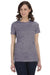 Bella + Canvas 6004 Womens The Favorite Short Sleeve Crewneck T-Shirt Heather Purple Front