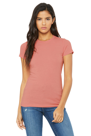 Bella + Canvas 6004 Womens The Favorite Short Sleeve Crewneck T-Shirt Heather Pink Front