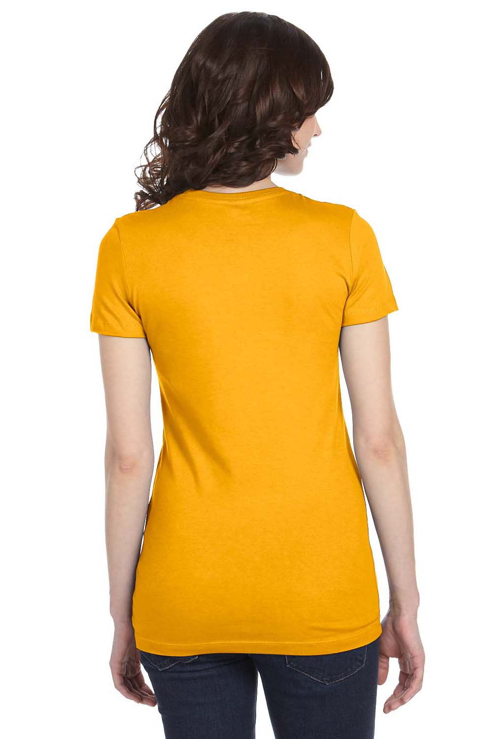 Bella + Canvas 6004 Womens The Favorite Short Sleeve Crewneck T-Shirt Gold Back