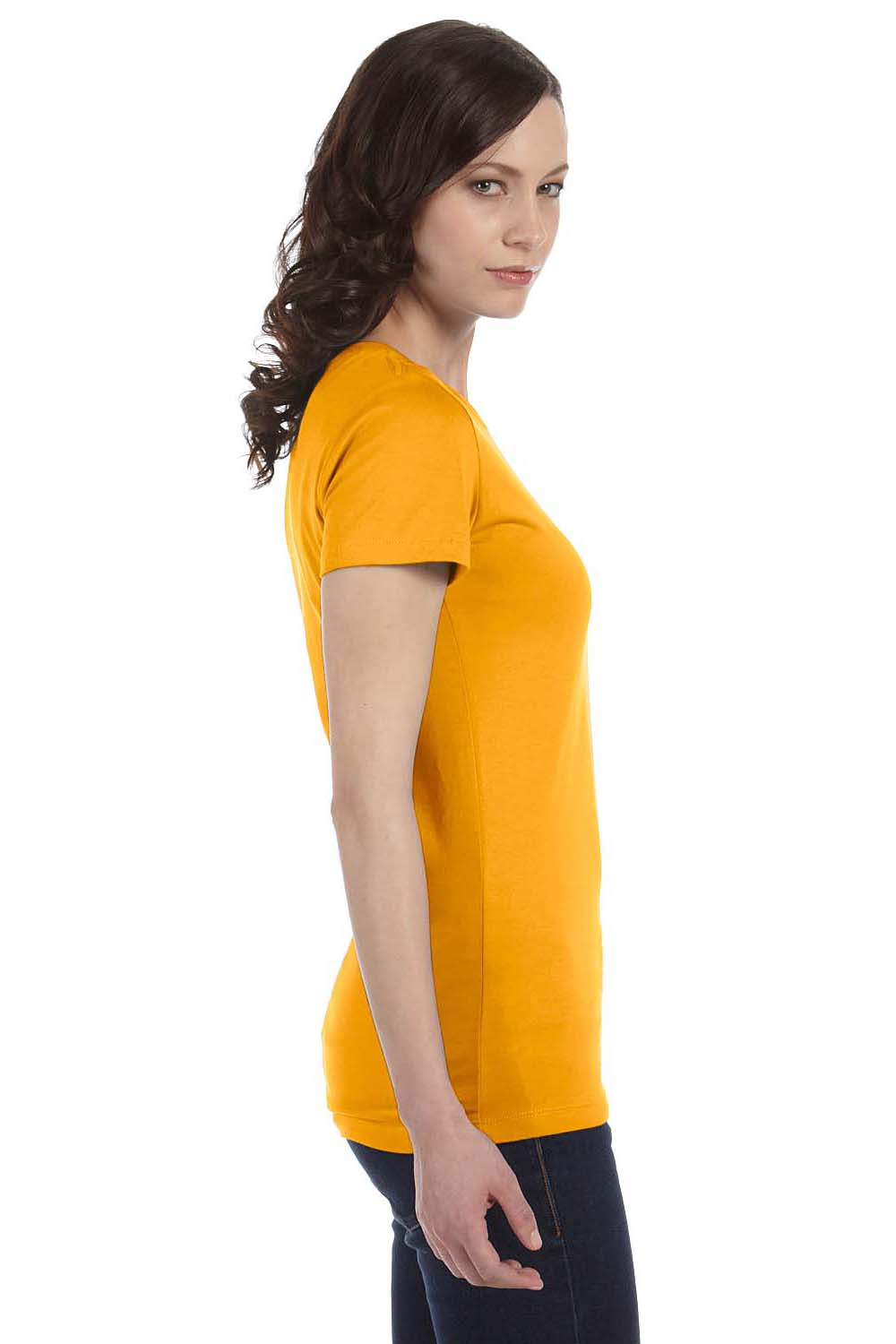 Bella + Canvas 6004 Womens The Favorite Short Sleeve Crewneck T-Shirt Gold Side