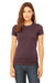 Bella + Canvas 6004 Womens The Favorite Short Sleeve Crewneck T-Shirt Heather Maroon Front