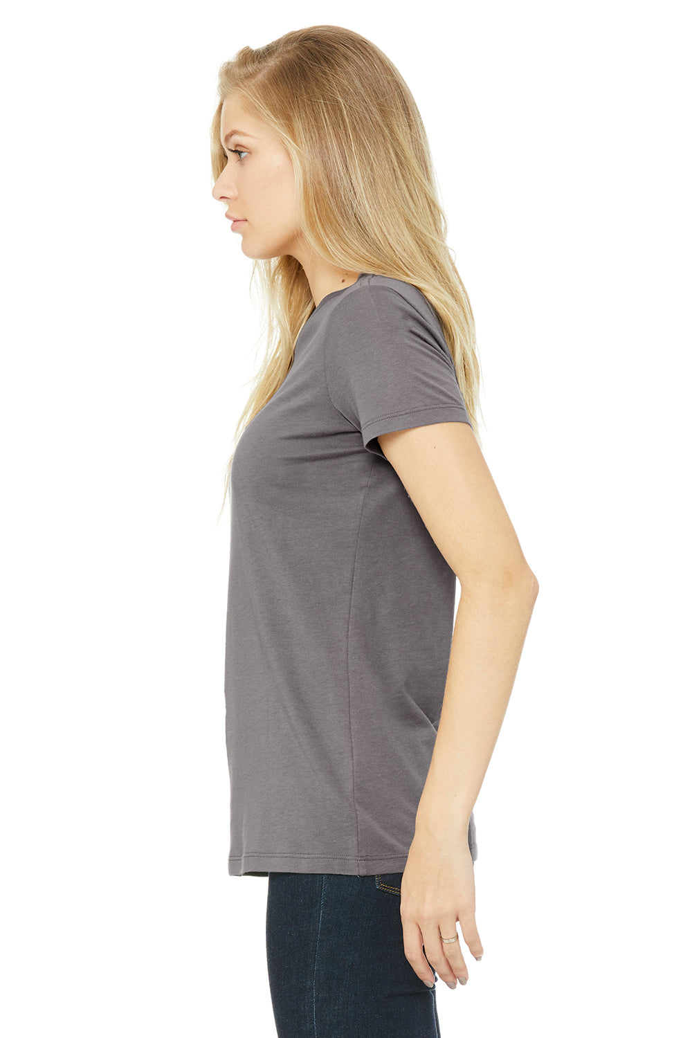 Bella + Canvas 6004 Womens The Favorite Short Sleeve Crewneck T-Shirt Storm Grey Side