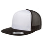 Yupoong Mens Adjustable Trucker Hat - Black/White