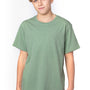 Threadfast Apparel Youth Ultimate Short Sleeve Crewneck T-Shirt - Heather Army Green