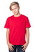 Threadfast Apparel 600A Youth Ultimate Short Sleeve Crewneck T-Shirt Red Front