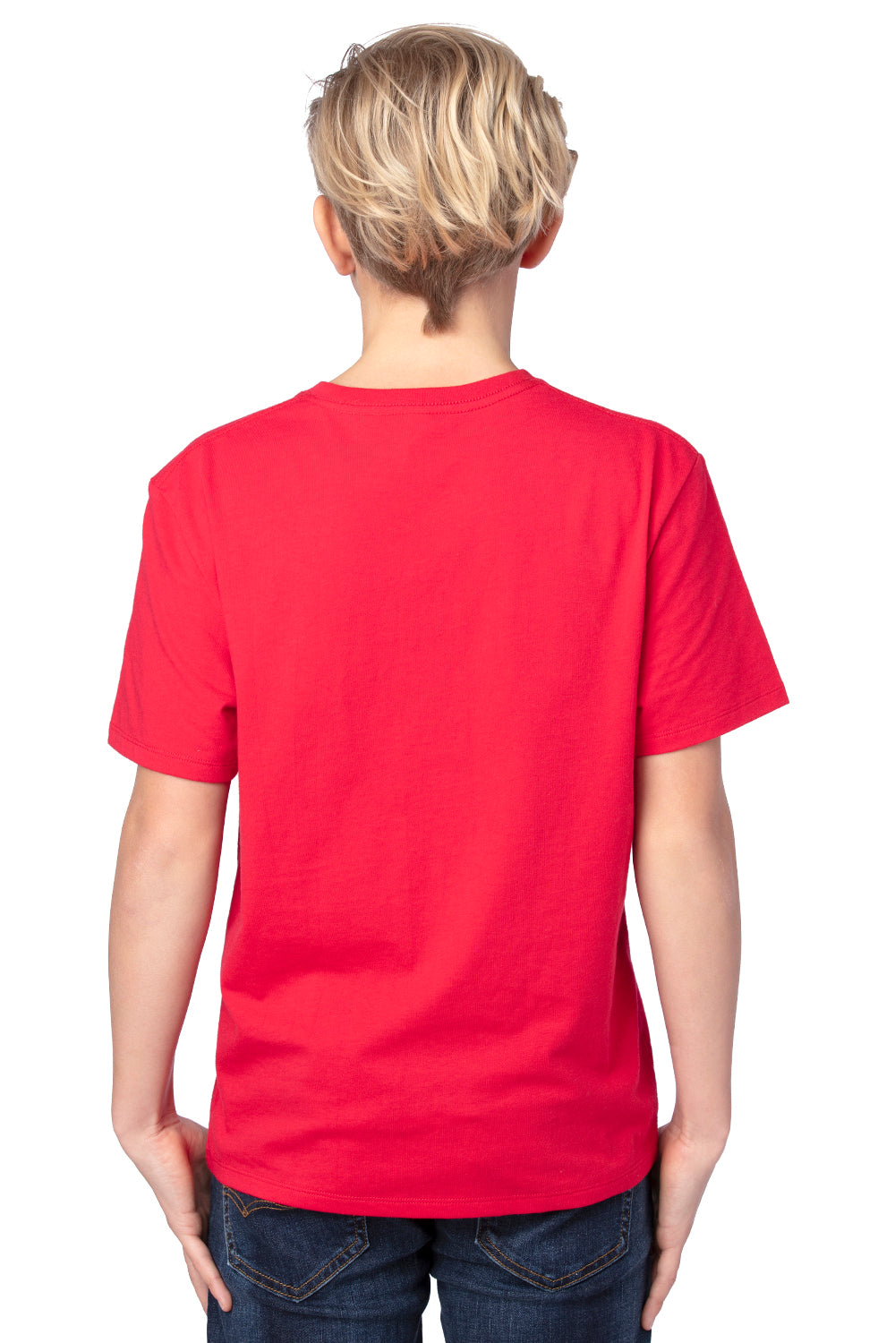 Threadfast Apparel 600A Youth Ultimate Short Sleeve Crewneck T-Shirt Red Back