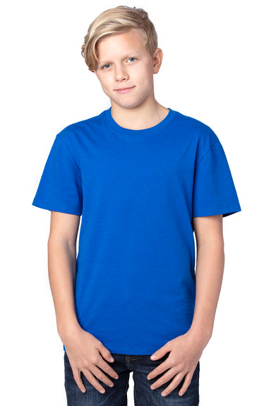 Threadfast Apparel 600A Youth Ultimate Short Sleeve Crewneck T-Shirt Royal Blue Front
