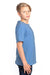 Threadfast Apparel 600A Youth Ultimate Short Sleeve Crewneck T-Shirt Heather Royal Blue Side