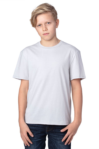 Threadfast Apparel 600A Youth Ultimate Short Sleeve Crewneck T-Shirt Silver Grey Front