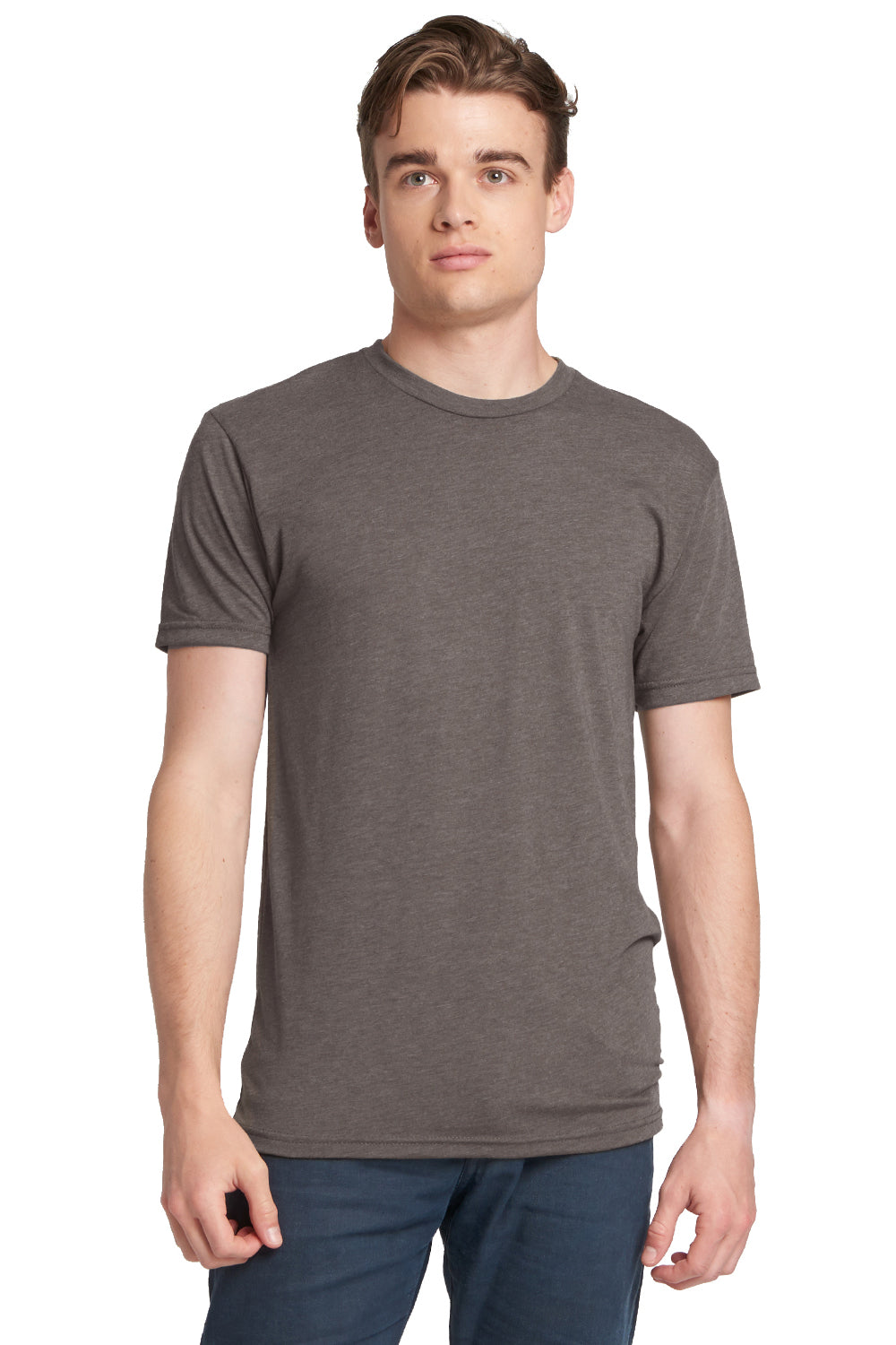 Next Level 6010 Mens Jersey Short Sleeve Crewneck T-Shirt Venetian Grey Front