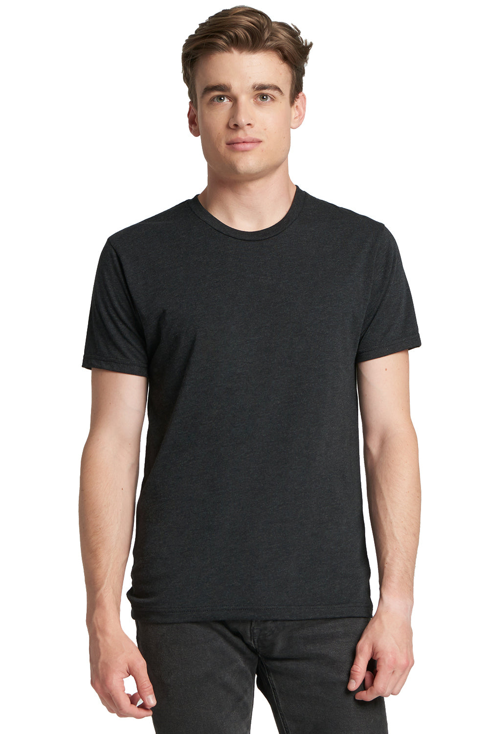 Next Level 6010 Mens Jersey Short Sleeve Crewneck T-Shirt Black Front