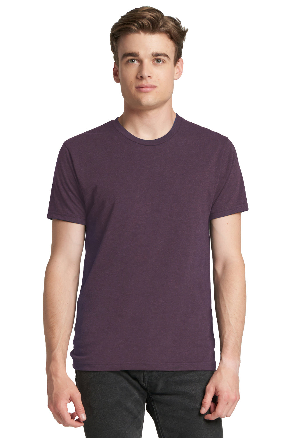 Next Level 6010 Mens Jersey Short Sleeve Crewneck T-Shirt Purple Front